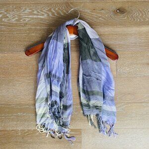 Tarnish Plaid Scarf | Purple